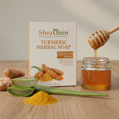 SHEA OLEIN TURMERIC HERBAL SOAP BARS 6CT - SmellsPlus