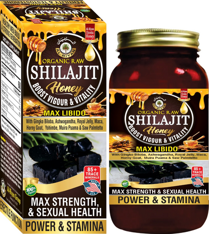 AL-RIYAN Organic Raw Shilajit Honey Max Libido 16oz