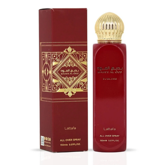 Lattafa All Over Spray Badee Al Oud Sublime 150ml Body Spray