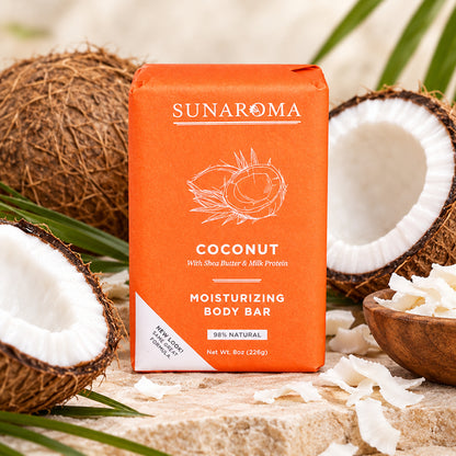 Sunaroma Moisturizing Soap Bar Single 8oz COCONUT