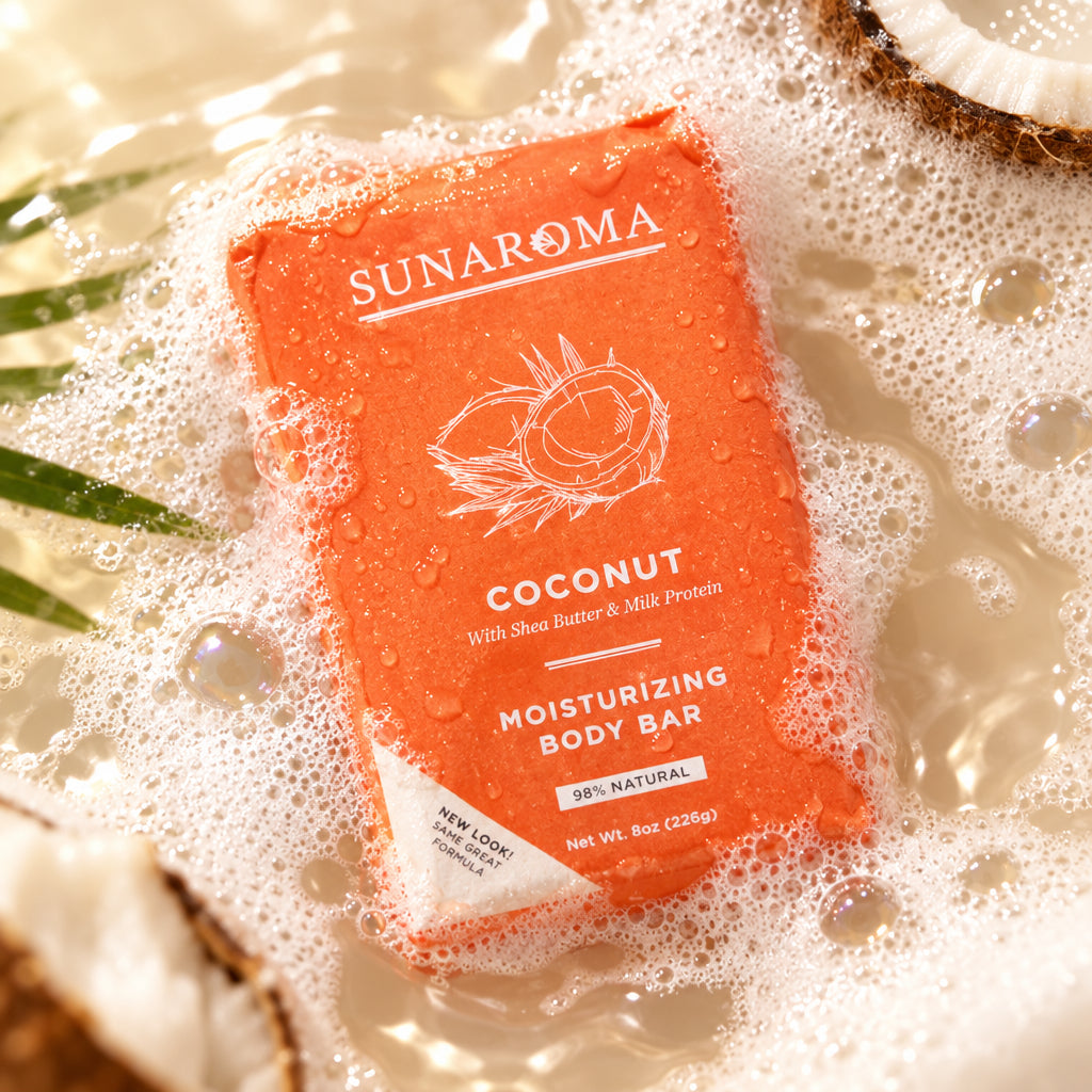 Sunaroma Moisturizing Soap Bar Single 8oz COCONUT