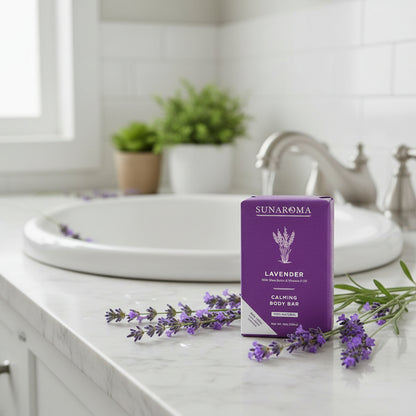 SUNAROMA GENTLE SOAP BAR 8oz 6ct LAVENDER - SmellsPlus