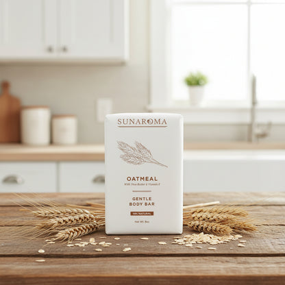 SUNAROMA GENTLE SOAP BAR 8oz 6ct OATMEAL - SmellsPlus