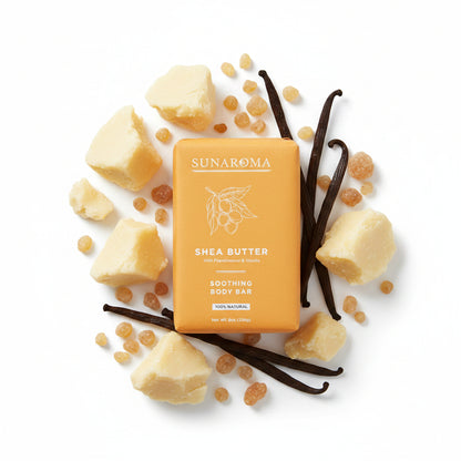 SUNAROMA GENTLE SOAP BAR 8oz 6ct SHEA BUTTER - SmellsPlus