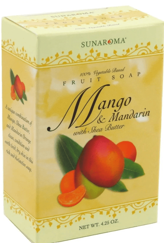 SUNAROMA MANGO & MANDARIN WITH SHEA BUTTER SOAP BARS 6CT - SmellsPlus