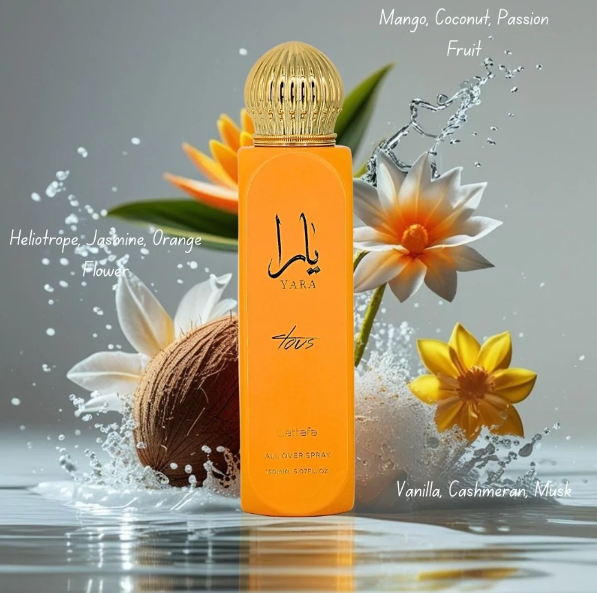 Lattafa All Over Spray Yara Tous 150ml Body Spray