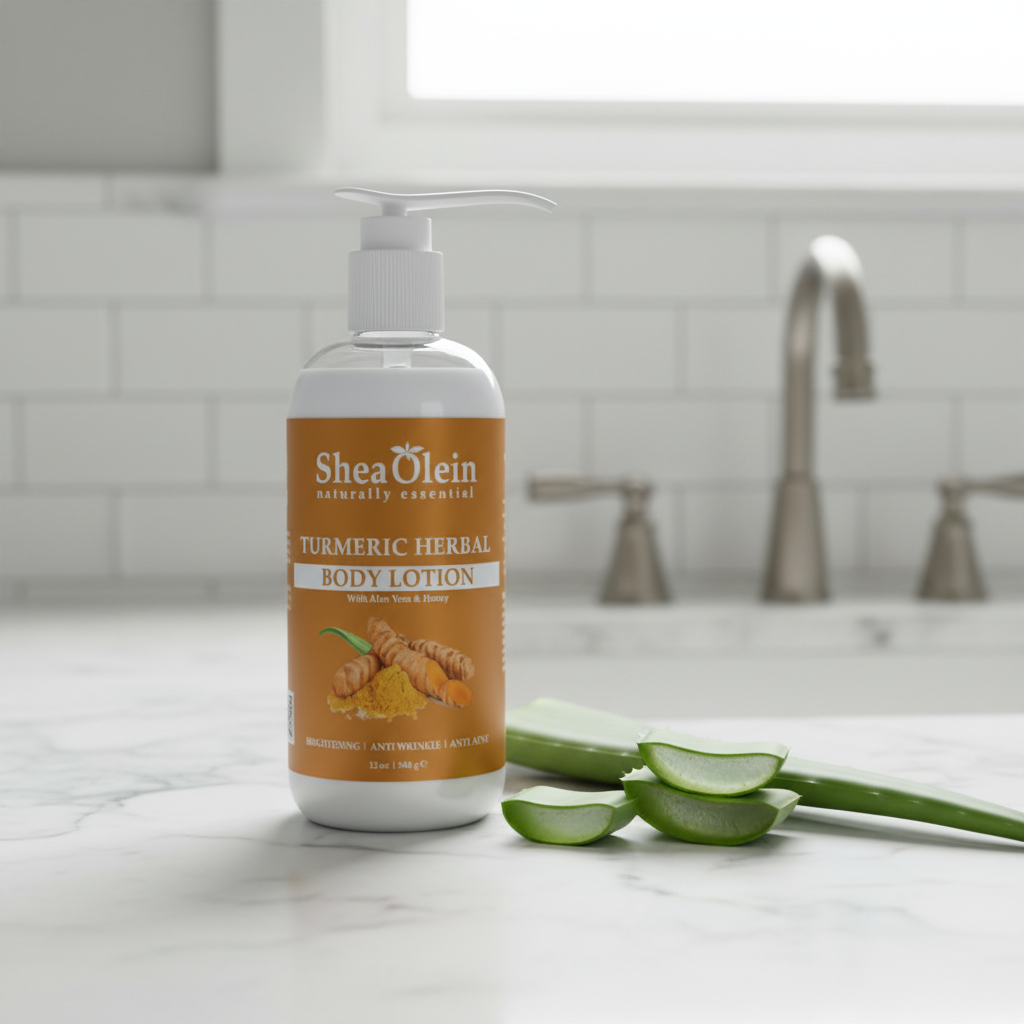 SHEA OLEIN BODY LOTION 12oz | TURMERIC HERBAL