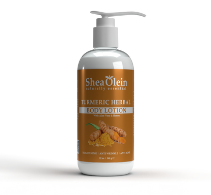 SHEA OLEIN BODY LOTION 12oz | TURMERIC HERBAL