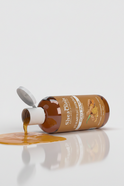 SHEA OLEIN BODY WASH 12oz BOTTLE | TURMERIC HERBAL