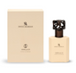 Swiss Arabian Vanilla 01 matte beige perfume bottle with dark openwork cap and textured brown neck, beside its matching beige box with black lettering on white.