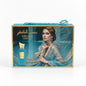 Velvet Embrace V24 closed turquoise and gold gift box with a rope handle