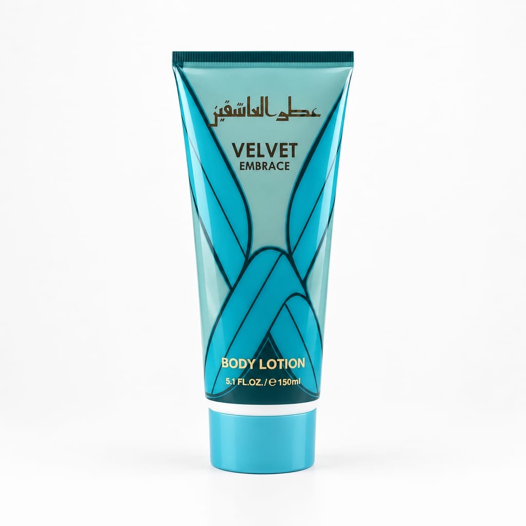 Velvet Embrace V24 turquoise body lotion tube