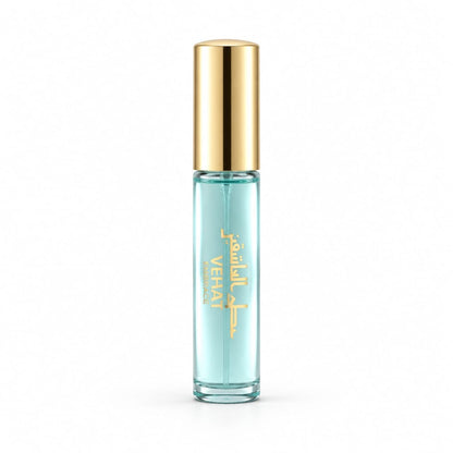 Velvet Embrace V24 slim turquoise fragrance spray with gold cap